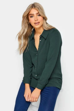 M&Co Dark Green Tie Back Tunic Shirt