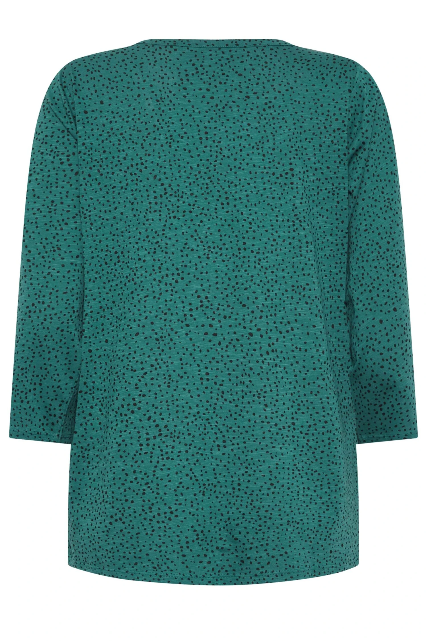 M&Co Green Spot Print Cotton Henley Top 7 M&Co Green Spot Print Cotton Henley Top - Image 7