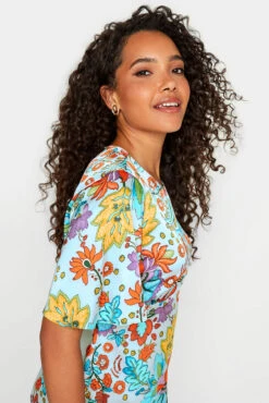 M&Co Light Blue Floral Tie Back Blouse -M&Co Sales Store 00ea6fd3 c140 45 550277 D scaled