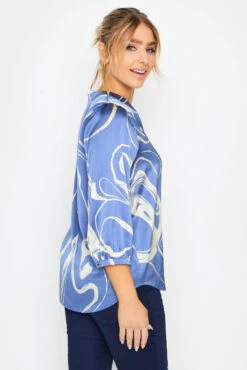M&Co Blue Abstract Print 3/4 Sleeve Blouse 9 M&Co Blue Abstract Print 3/4 Sleeve Blouse -M&Co Sales Store 0168d4fd 80a3 44 550557 C scaled