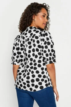 M&Co White Polka Dot Puff Sleeve Shirt -M&Co Sales Store 01bf1c09 9265 47 550578 C scaled
