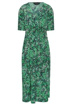 M&Co Green Floral Print Shirred Waist Midi Dress -M&Co Sales Store 03924506 b9b4 43 550406 X scaled