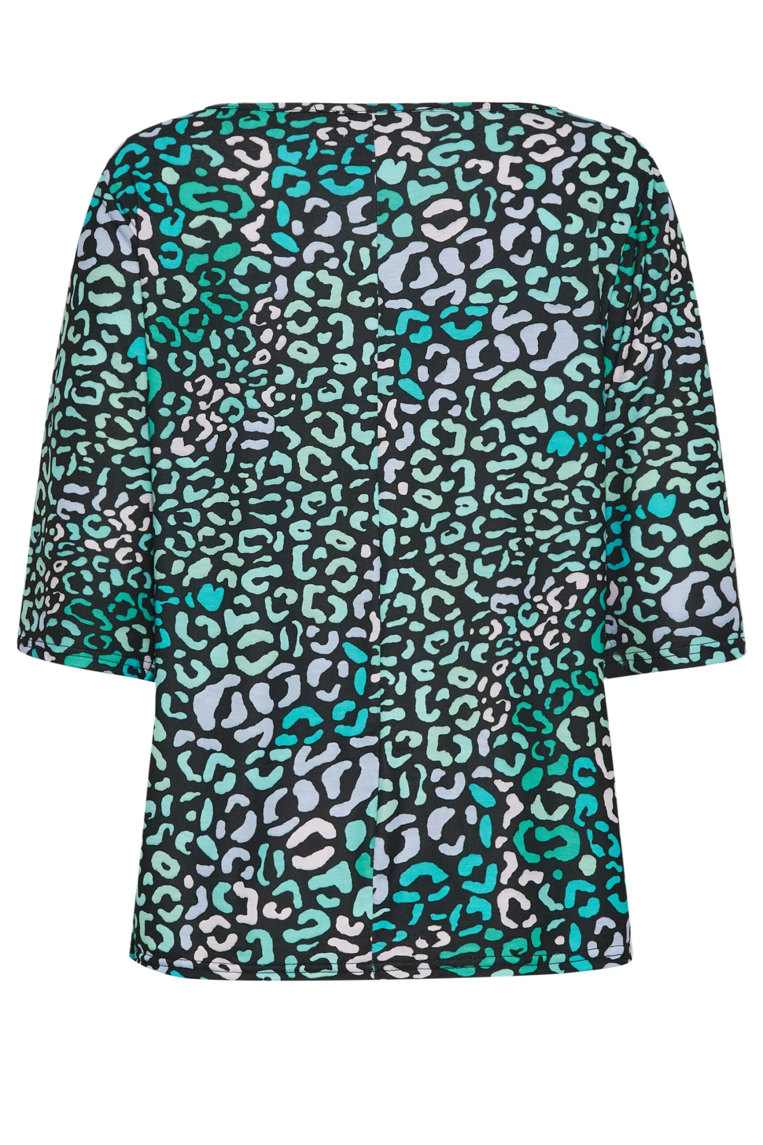 M&Co Blue Leopard Print Tie Front Top 7 M&Co Blue Leopard Print Tie Front Top - Image 7