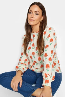 M&Co Ivory White Floral Print Long Sleeve Blouse 10 M&Co Ivory White Floral Print Long Sleeve Blouse -M&Co Sales Store 04106da2 a21d 4f 550584 D scaled