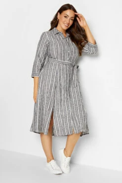 M&Co Grey Stripe Button Through Tie Waist Cotton Dress 8 M&Co Grey Stripe Button Through Tie Waist Cotton Dress -M&Co Sales Store 049e9e30 e7be 49 550433 B scaled