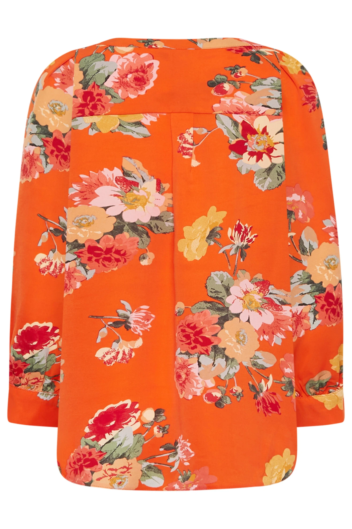 M&Co Orange Floral 3/4 Sleeve Blouse 7 M&Co Orange Floral 3/4 Sleeve Blouse - Image 7