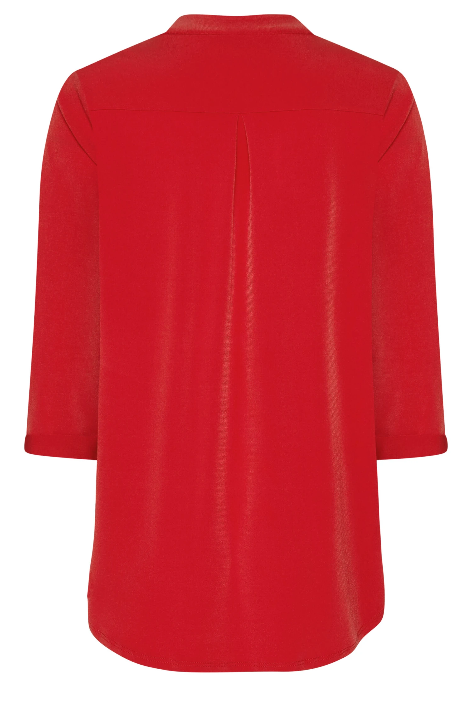 M&Co Red Half Placket Blouse 7 M&Co Red Half Placket Blouse - Image 7