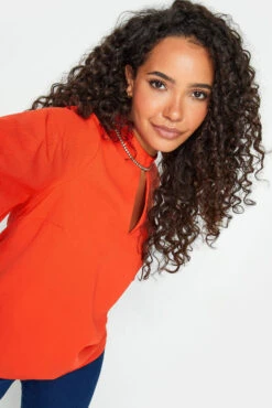 M&Co Red Keyhole Sequin Blouse 10 M&Co Red Keyhole Sequin Blouse -M&Co Sales Store 05a25e01 0234 49 550305 D scaled