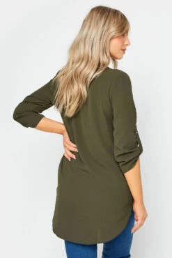 M&Co Dark Green Statement Button Tab Sleeve Shirt 9 M&Co Dark Green Statement Button Tab Sleeve Shirt -M&Co Sales Store 06539d3b 45d4 45 550633 C scaled
