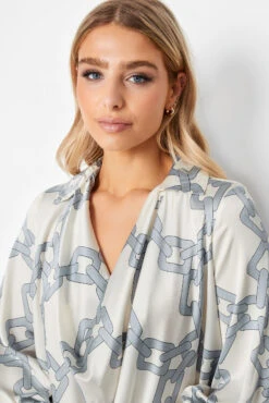 M&Co White Chain Print Cowl Neck Satin Blouse -M&Co Sales Store 06793fd9 83bf 49 550593 D scaled