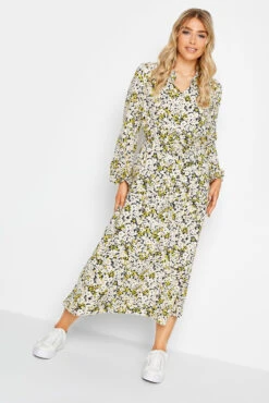 M&Co Black Floral Tie Front Maxi Dress