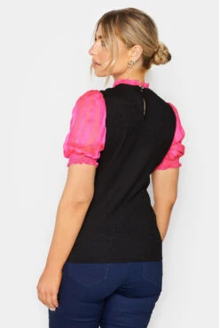 M&Co Black & Pink Contrast Sleeve Blouse -M&Co Sales Store 0714bb6a c594 4f 550259 C scaled