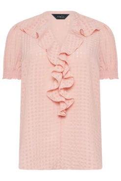M&Co Pink Gingham Frill Front Blouse 12 M&Co Pink Gingham Frill Front Blouse -M&Co Sales Store 0a207caf 0091 4c 550338 X scaled