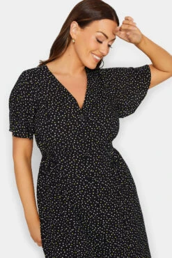 M&Co Black Spot Print Shirred Waist Dress -M&Co Sales Store 0acf80dd ee03 48 550382 D scaled