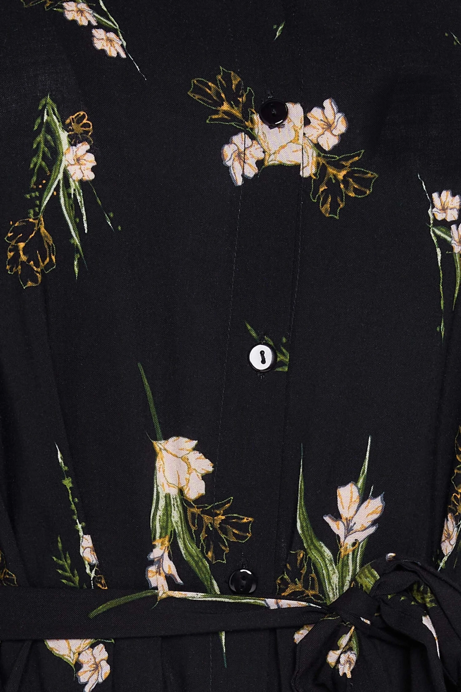 M&Co Black Floral Tie Tunic Shirt 5 M&Co Black Floral Tie Tunic Shirt - Image 5