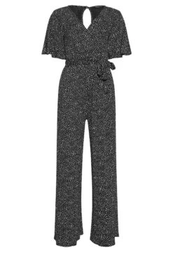 M&Co Black Spot Print Wrap Wide Leg Jumpsuit -M&Co Sales Store 0bd726ba a674 49 500568 X scaled