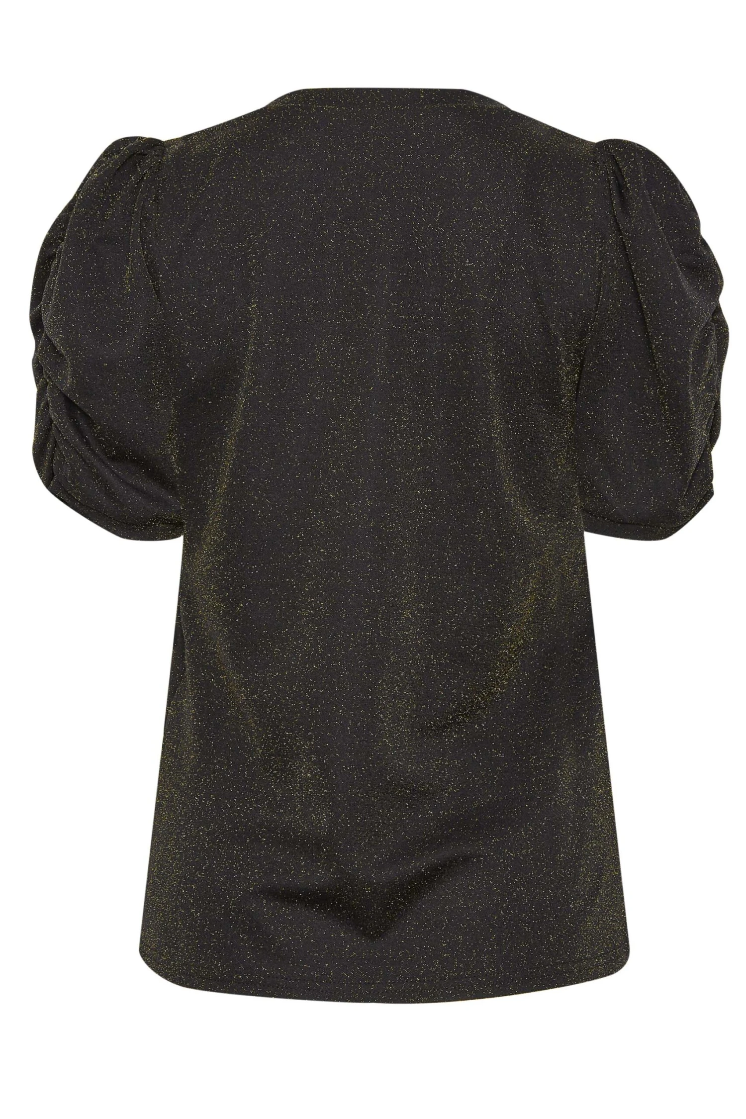 M&Co Black & Gold Shimmer Ruched Sleeve Blouse 7 M&Co Black & Gold Shimmer Ruched Sleeve Blouse - Image 7