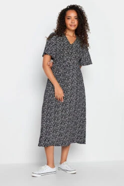 M&Co Black Ditsy Floral Print Maxi Dress
