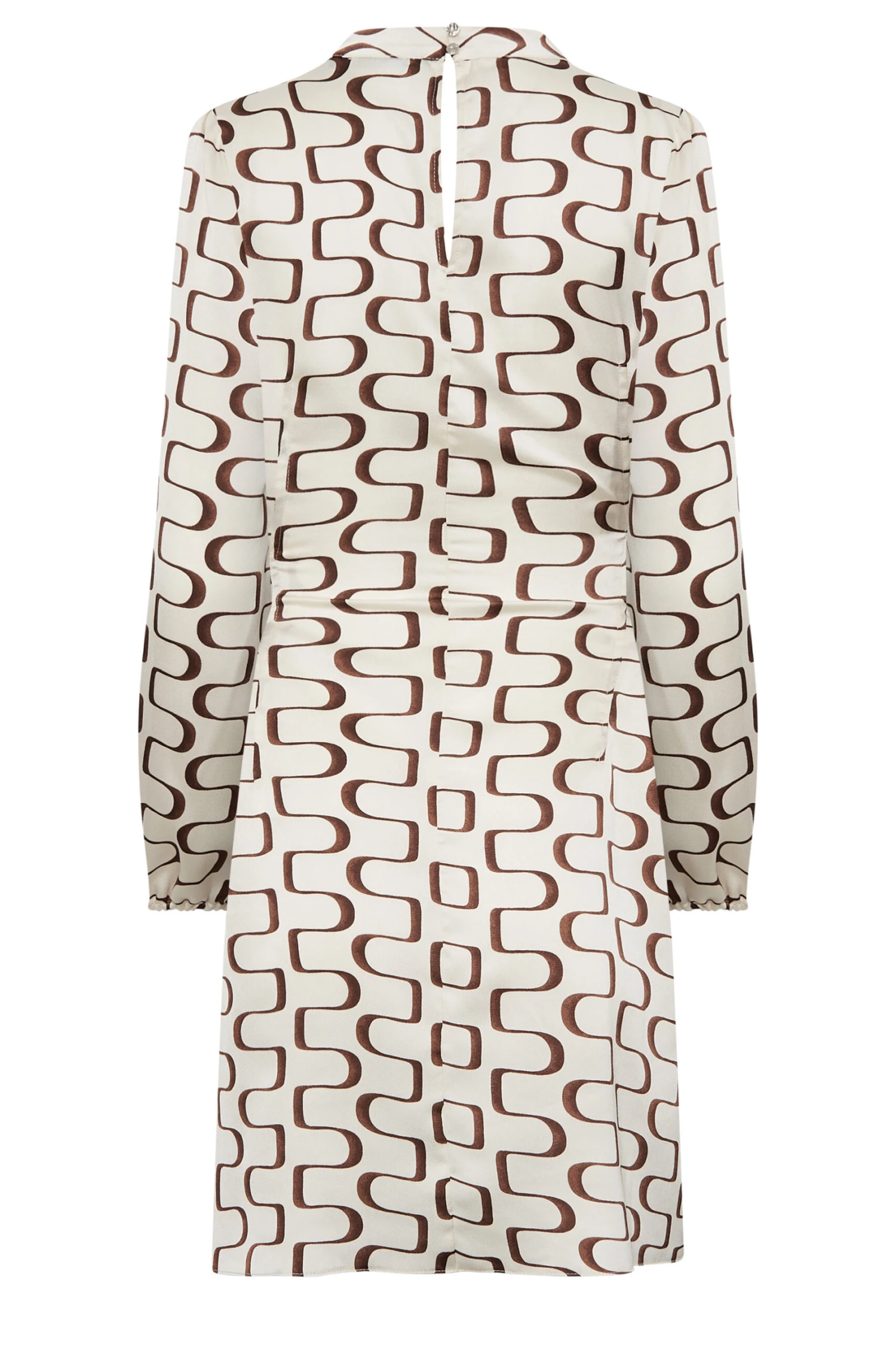 M&Co White Ivory Geometric Print High Neck Tunic Blouse 8 M&Co White Ivory Geometric Print High Neck Tunic Blouse - Image 8