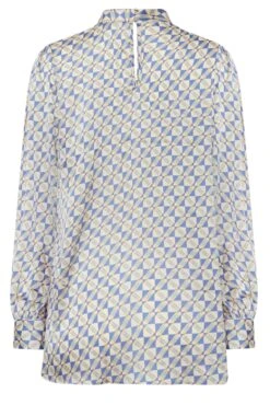 M&Co Blue Geometric Print High Neck Satin Blouse -M&Co Sales Store 0d25d15e 99ba 43 550074 Y scaled
