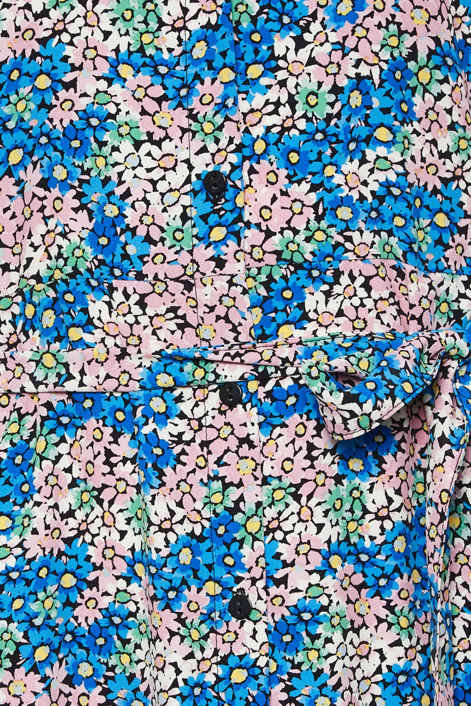 M&Co Blue Ditsy Floral Tie Belt Dress 5 M&Co Blue Ditsy Floral Tie Belt Dress - Image 5