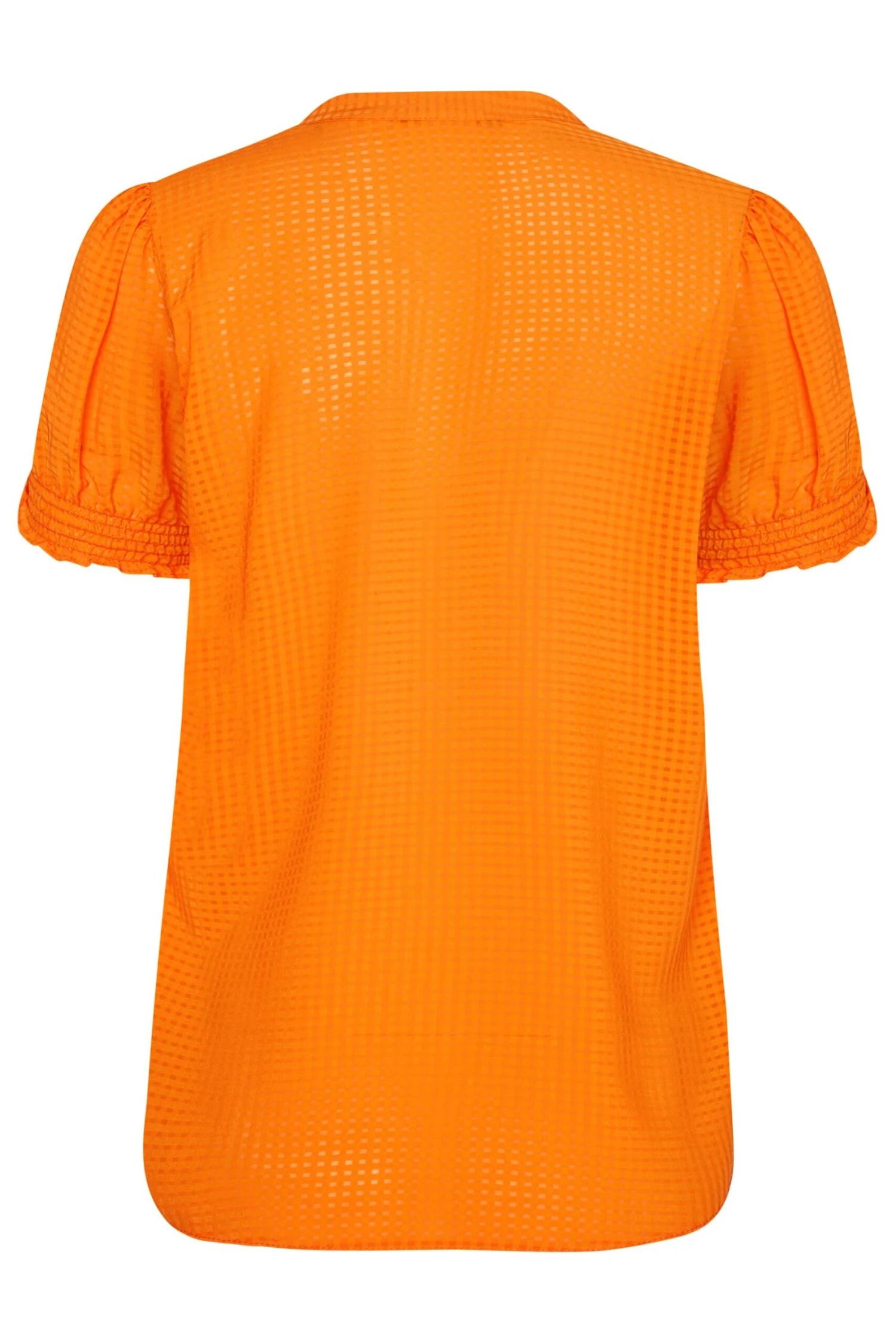 M&Co Orange Gingham Frill Front Blouse 7 M&Co Orange Gingham Frill Front Blouse - Image 7