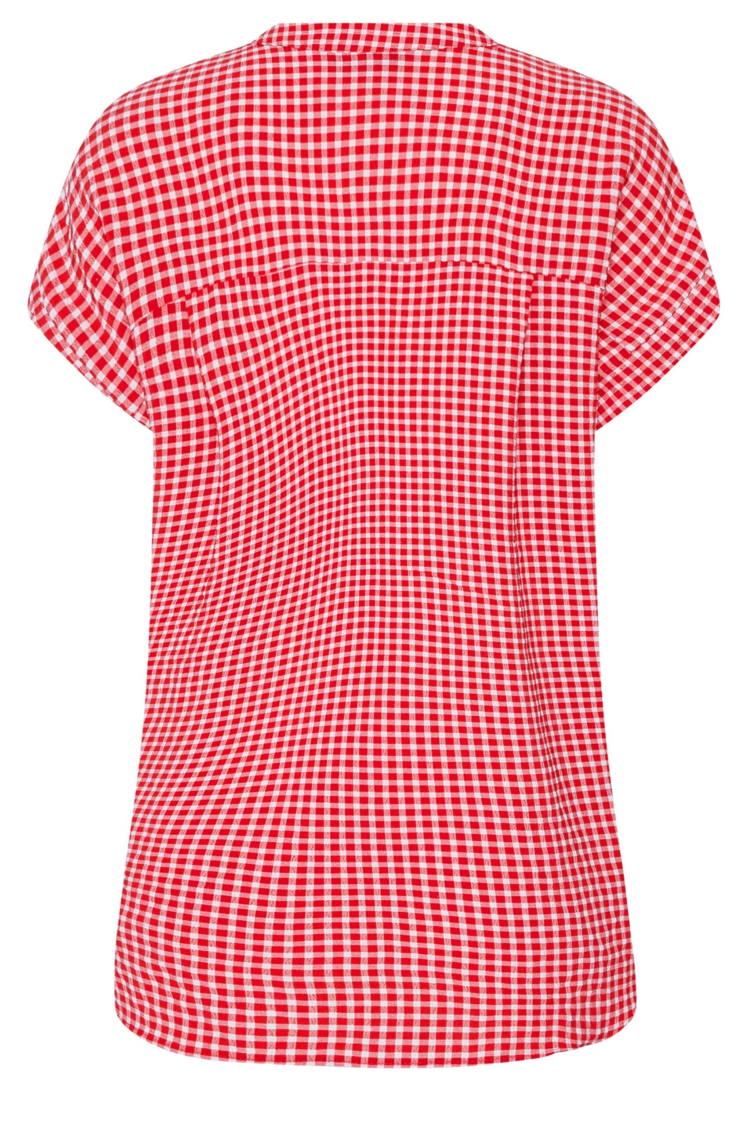 M&Co Red Gingham Short Sleeve Shirt 7 M&Co Red Gingham Short Sleeve Shirt - Image 7