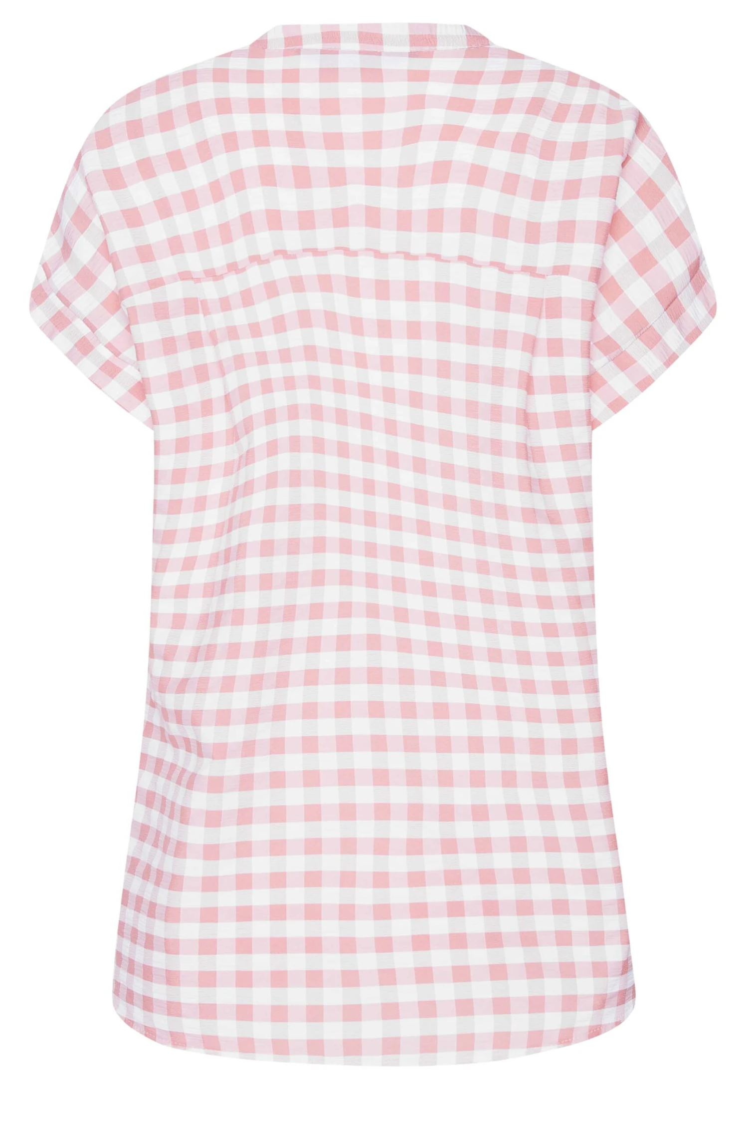 M&Co Pink Gingham Short Sleeve Shirt 7 M&Co Pink Gingham Short Sleeve Shirt - Image 7