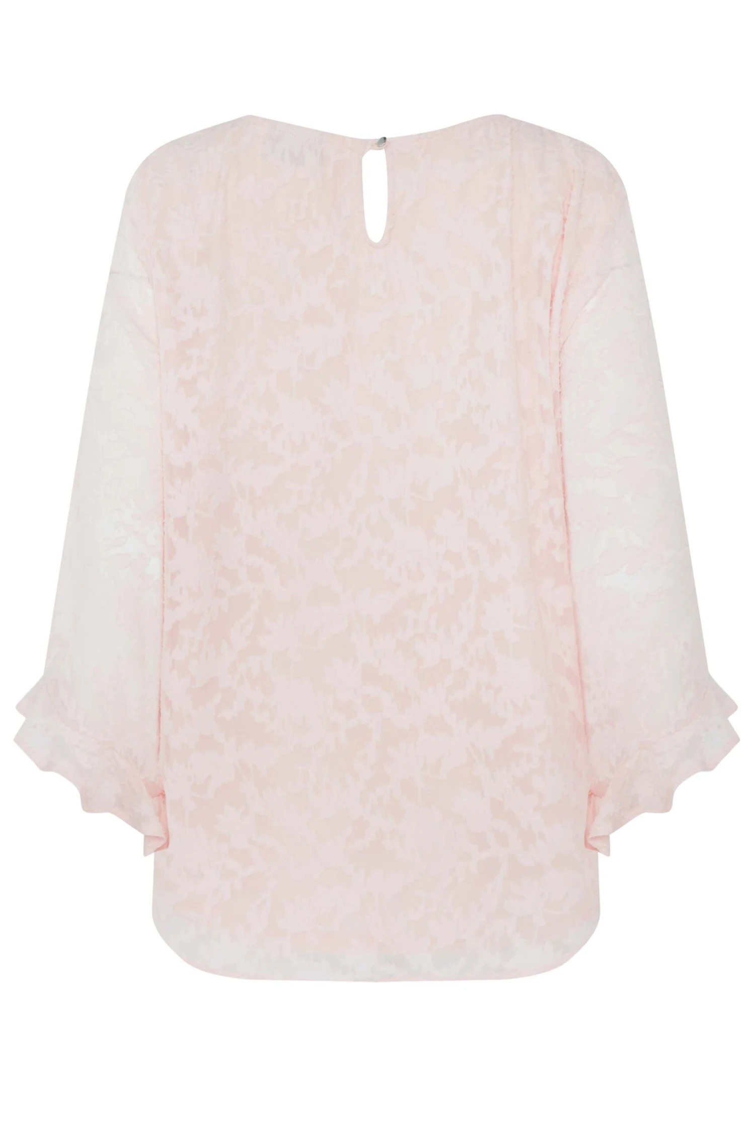 M&Co Pink Burnout Frill Sleeve Top 7 M&Co Pink Burnout Frill Sleeve Top - Image 7