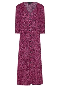 M&Co Pink Spot Print Button Through Midi Dress -M&Co Sales Store 1280953a bd3b 46 550377 X scaled