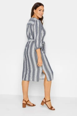 M&Co Navy Blue Stripe Print Tie Waist Tunic Dress 9 M&Co Navy Blue Stripe Print Tie Waist Tunic Dress -M&Co Sales Store 12b516a9 d400 4e 550434 C scaled