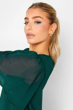 M&Co Green Gem Detail Angel Sleeve Blouse 10 M&Co Green Gem Detail Angel Sleeve Blouse -M&Co Sales Store 1376e025 f726 4f 550624 D scaled