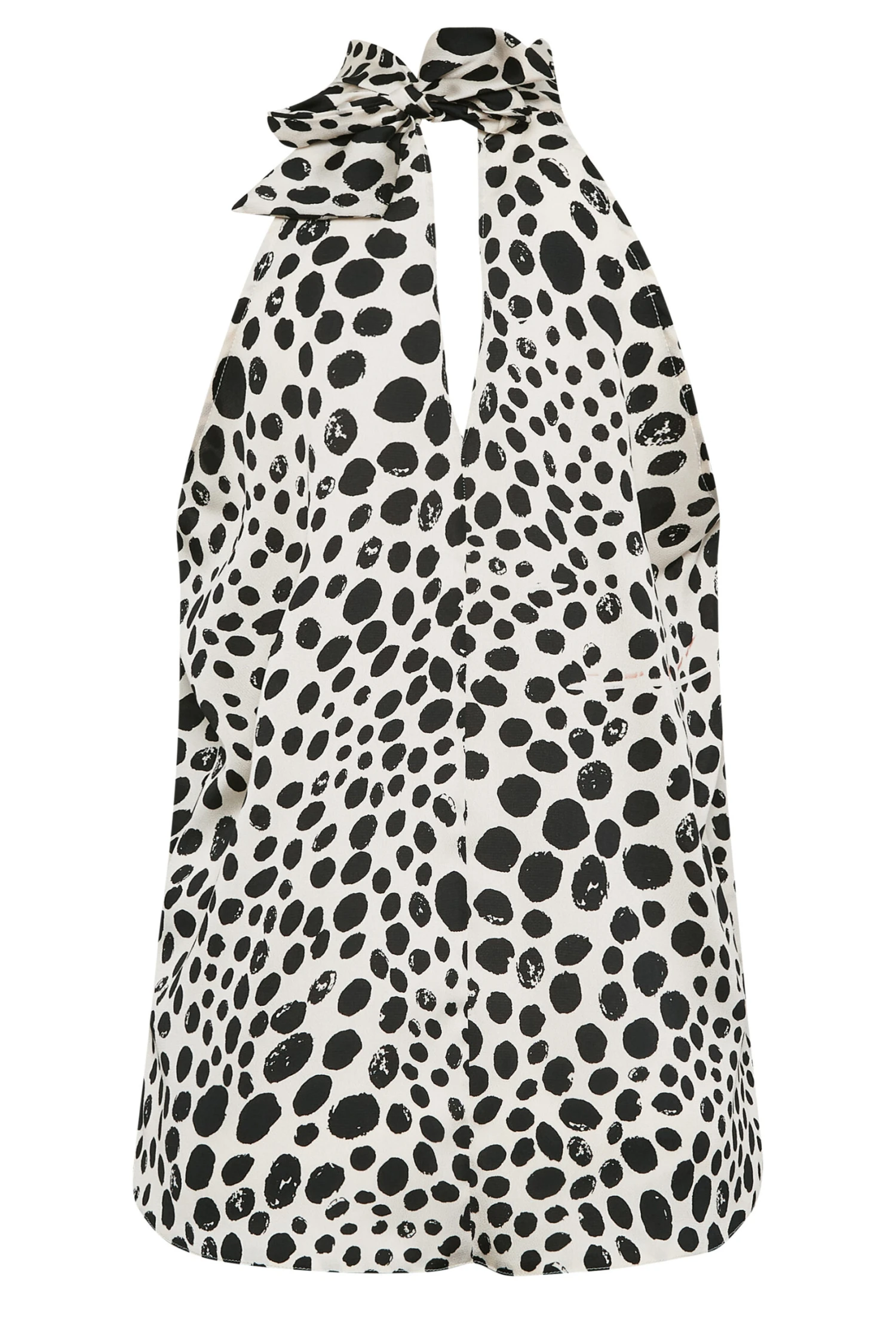 M&Co White Spot Print Halter Neck Blouse 7 M&Co White Spot Print Halter Neck Blouse - Image 7