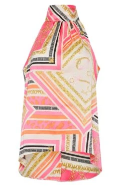 M&Co Pink Scarf Print Halter Neck Blouse -M&Co Sales Store 14951950 75dd 4b 550594 X scaled