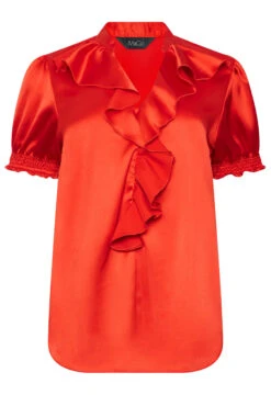 M&Co Red Frill Satin Blouse -M&Co Sales Store 14b3a9e0 a7b1 4a 550181 X scaled