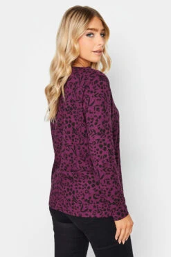 M&Co Purple Animal Print Long Sleeve Cotton Top 8 M&Co Purple Animal Print Long Sleeve Cotton Top -M&Co Sales Store 156048f5 fe99 4c 500168 C scaled