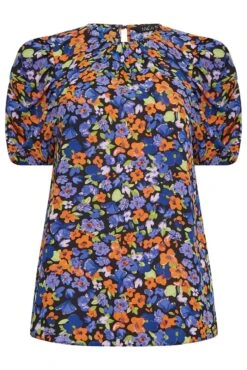 M&Co Black & Orange Floral Print Puff Sleeve Blouse 12 M&Co Black & Orange Floral Print Puff Sleeve Blouse -M&Co Sales Store 1576b895 21f8 48 550562 X scaled