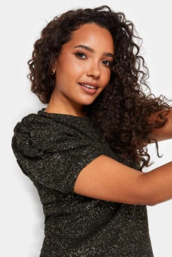 M&Co Black Shimmer Ruched Sleeve Blouse 10 M&Co Black Shimmer Ruched Sleeve Blouse -M&Co Sales Store 15be55aa 0780 4f 550256 D scaled