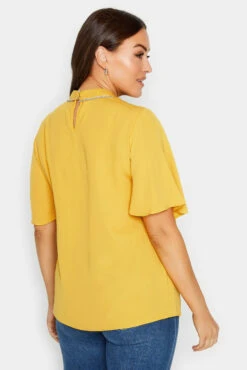 M&Co Yellow Embellished Neck Keyhole Blouse 9 M&Co Yellow Embellished Neck Keyhole Blouse -M&Co Sales Store 16782950 7c8c 4d 550306 C scaled