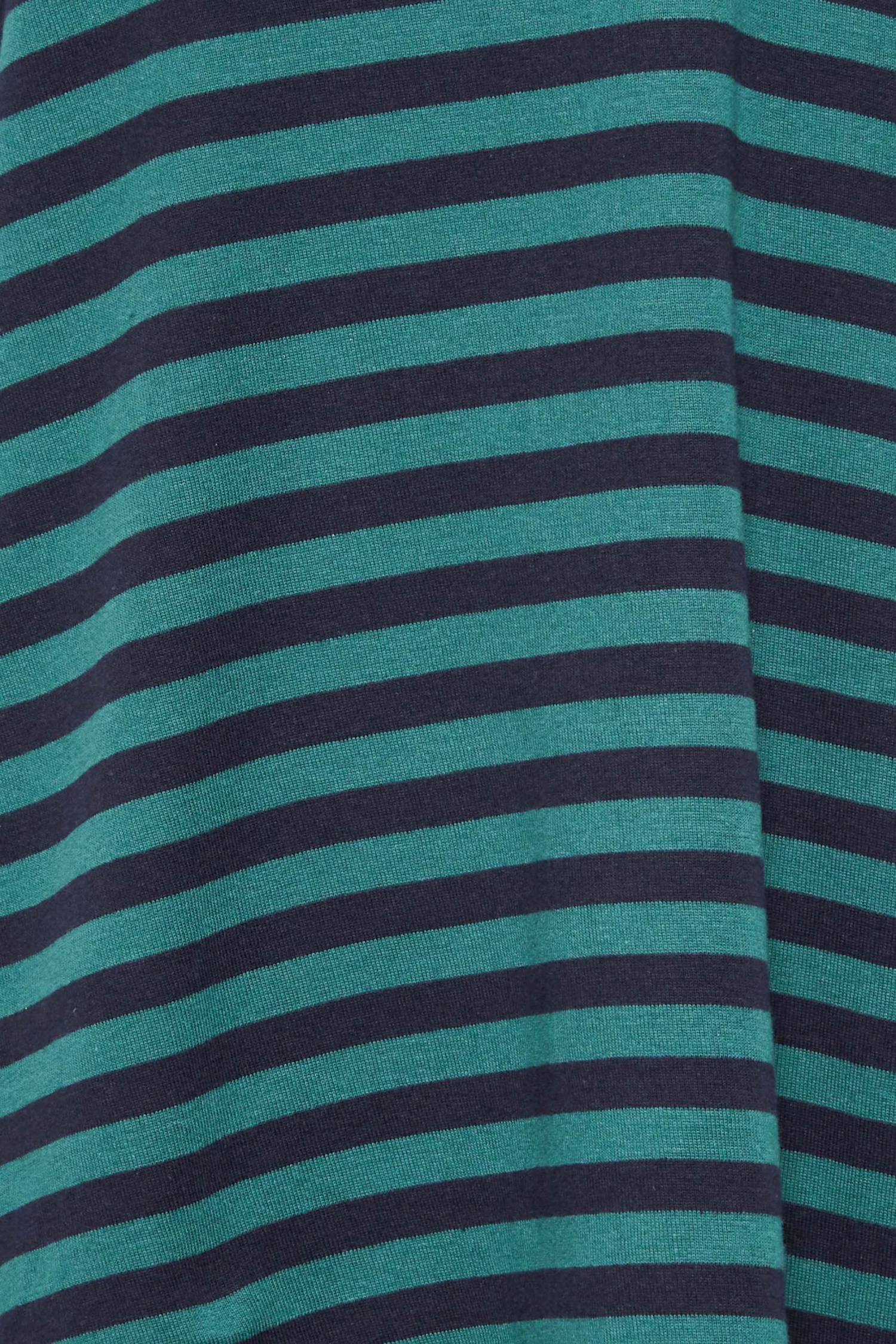 M&Co Teal Blue Stripe V-Neck Long Sleeve Cotton T-Shirt 5 M&Co Teal Blue Stripe V-Neck Long Sleeve Cotton T-Shirt - Image 5