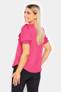 M&Co Hot Pink Frill Front Blouse -M&Co Sales Store 1a0e47ae 7d1f 49 550604 C scaled