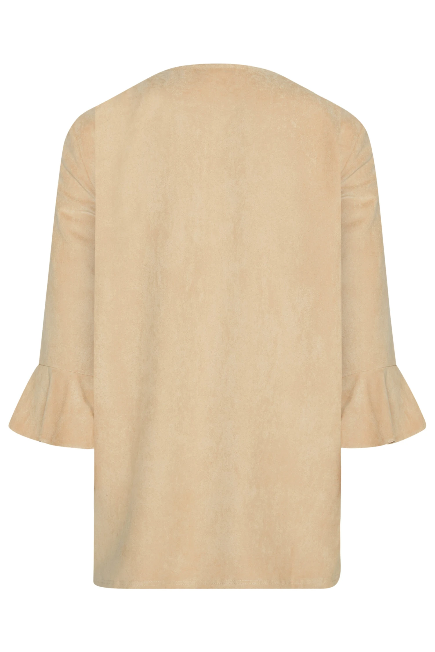 M&Co Beige Brown Suedette Waterfall Jacket 7 M&Co Beige Brown Suedette Waterfall Jacket - Image 7