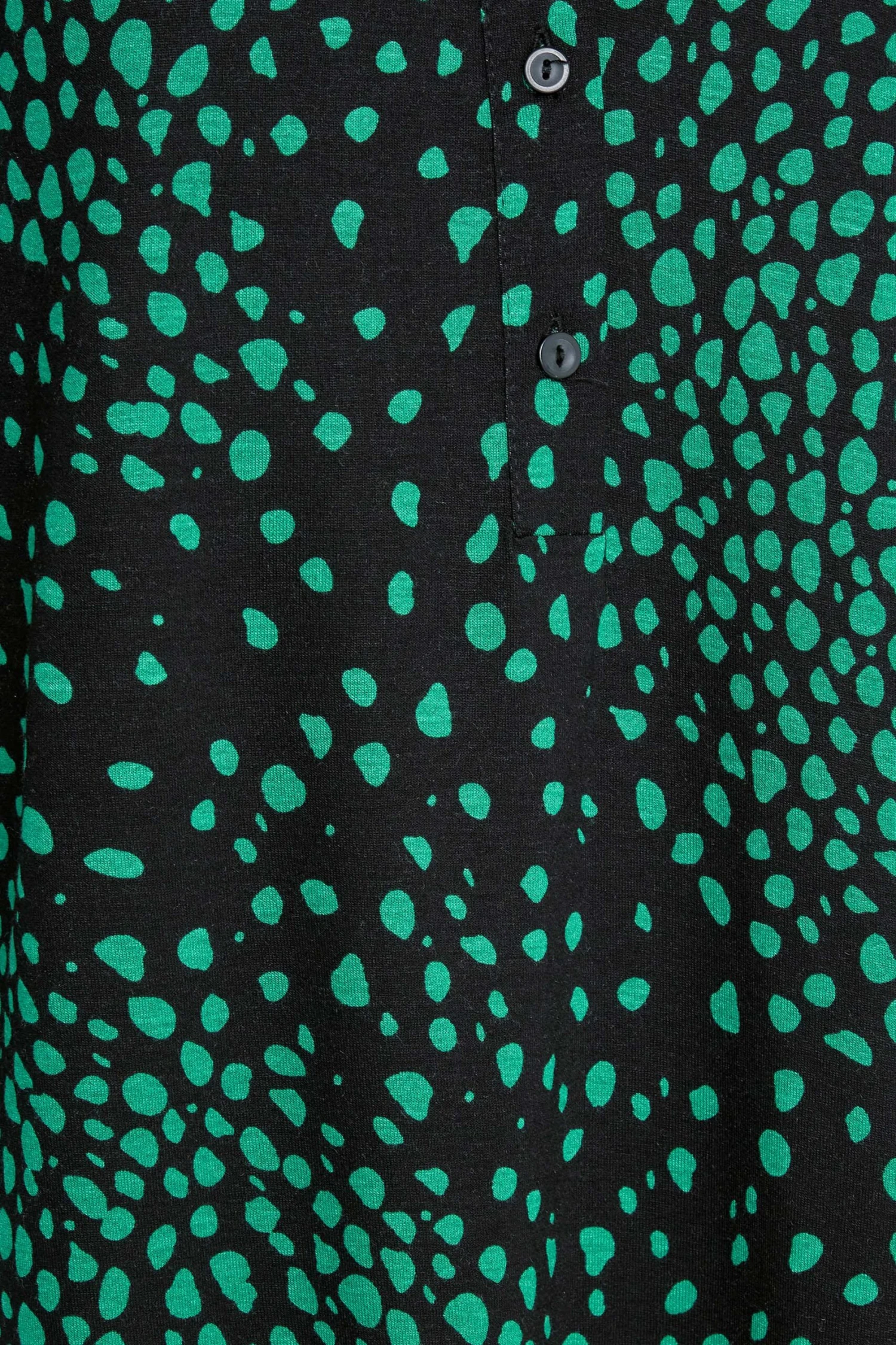 M&Co Black & Green Animal Print Half Placket Shirt 5 M&Co Black & Green Animal Print Half Placket Shirt - Image 5