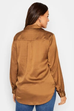M&Co Brown Satin Shirt 9 M&Co Brown Satin Shirt -M&Co Sales Store 1aa2c1cf 1284 4d 550187 C scaled
