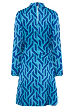 M&Co Blue Geometric Print Satin Tunic Blouse -M&Co Sales Store 1ac97f32 f8ca 40 550025 Y scaled