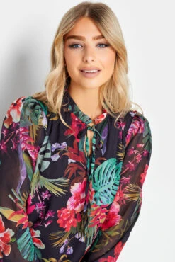 M&Co Black Floral High Neck Blouse -M&Co Sales Store 1b102357 c21a 4c 550671 D scaled
