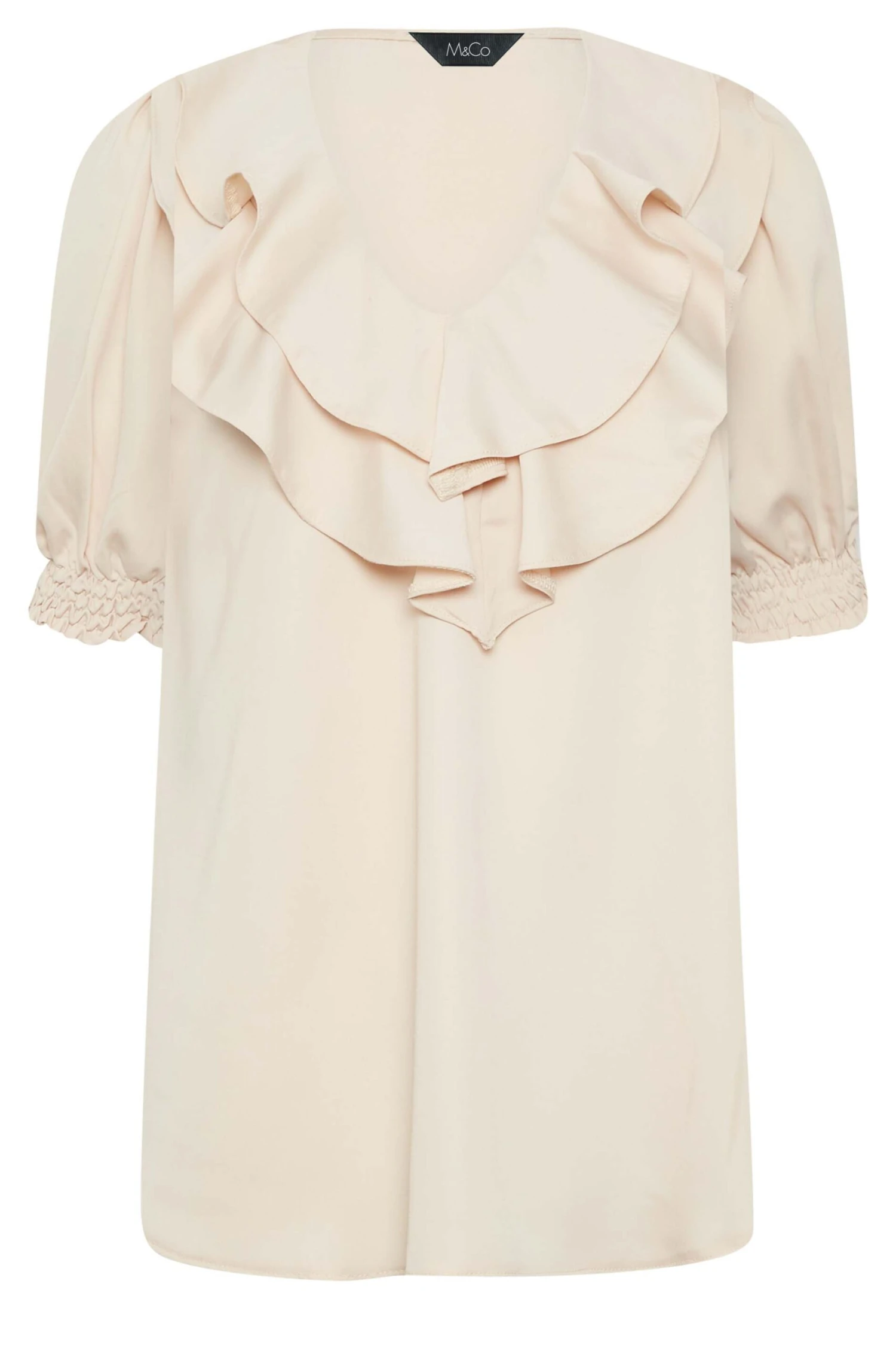M&Co Cream Frill Front Blouse 6 M&Co Cream Frill Front Blouse - Image 6