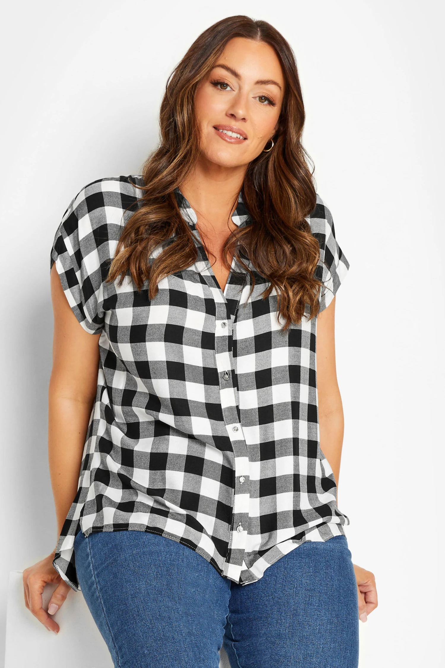 M&Co Black Check Print Shirt 1 M&Co Black Check Print Shirt