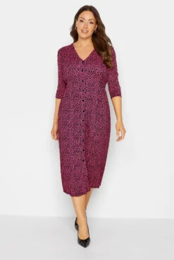 M&Co Pink Spot Print Button Through Midi Dress -M&Co Sales Store 1be85ac6 5d85 4b 550377 B scaled