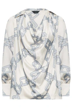 M&Co White Chain Print Cowl Neck Satin Blouse -M&Co Sales Store 1ee6c23f f31d 4e 550593 X scaled